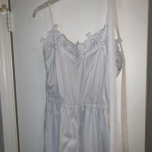 white romper w white tie